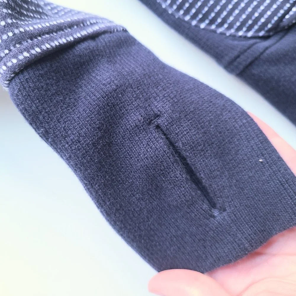 Lululemon Full Zip Scuba Hoodie III Double Dot Naval Blue Lullaby Purple Size 2